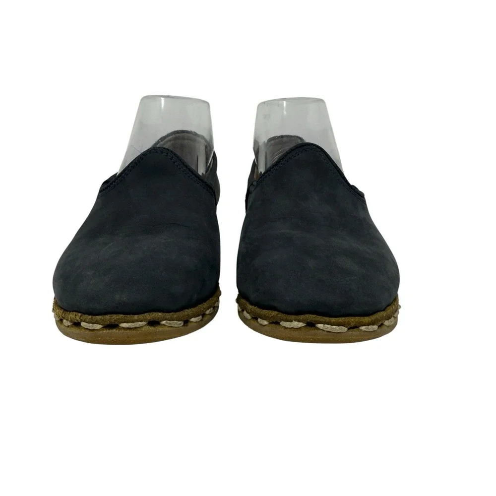Sabah Turkish Handmade Gray‎ Suede Slip-On Shoes Loafers Women's 38